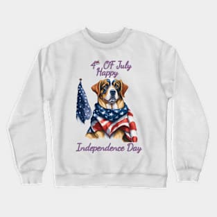 Patriot Pup in Stars and Stripes Crewneck Sweatshirt